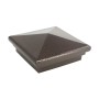4.5" (4 1/2" x 4 1/2") Neptune Style Vinyl Post Cap - Antique Brown
