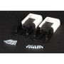 LMT 1570-KHAKI 2" x 3 1/2" Capped Rail Bracket Kit For Vinyl Railing (2 Piece) - Khaki
