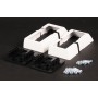 LMT 1618-ALMOND 2" x 3.5" Stair Rail Handrail Bracket Kit For Vinyl Railing (3 Piece) - Almond