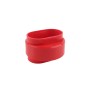 Red Professional Vinyl Fence Donut For 5" x 5" Vinyl Post and  2 1/2" (2 3/8" OD) Pipe No Dig Vinyl Fence