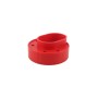 Red Standard Vinyl Fence Donut For 5" x 5" Vinyl Post and 2 1/2" (2 3/8" OD) Pipe No Dig Vinyl Fence
