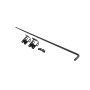 36" Stainless Steel Vinyl Fence Gate Drop Rod With Dual Guides (Black) - SSDR