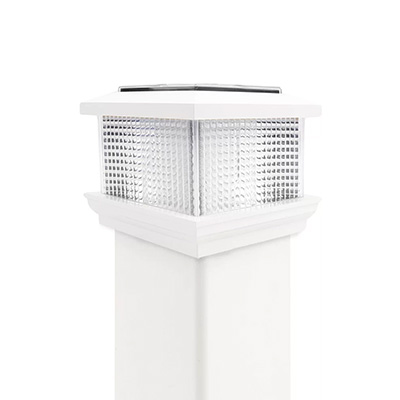 LMT Vinyl Solar Lighted Post Caps
