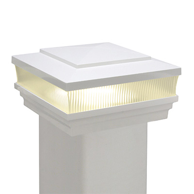 LMT Vinyl Solar Lighted Post Caps