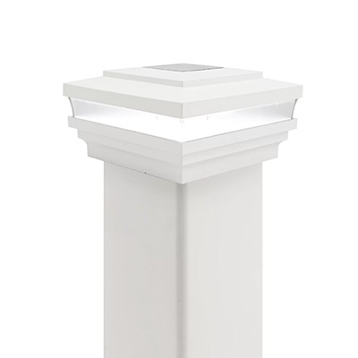 LMT Vinyl Solar Lighted Post Caps