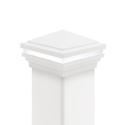 LMT Vinyl Solar Lighted Post Caps