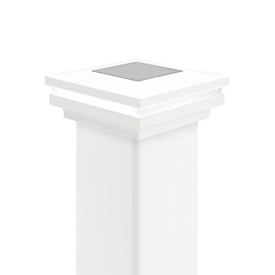 LMT Vinyl Solar Lighted Post Caps