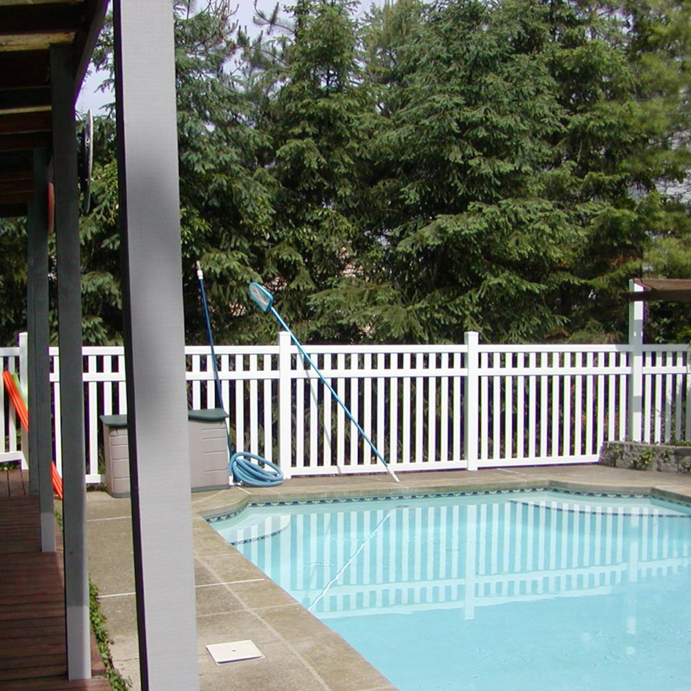 Pool Fence Slope Vinyl Fence