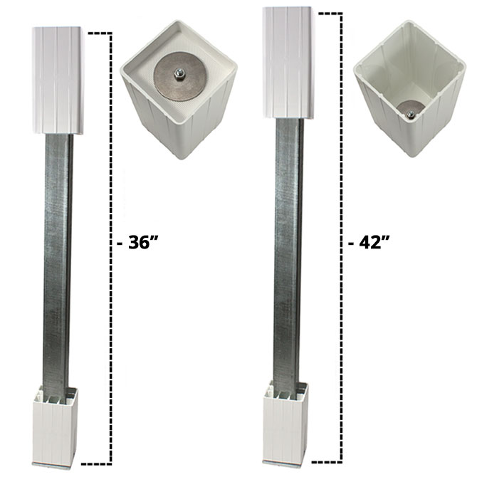 LMT General Purpose 4" Sq. x 36" 42" HeavyDuty Post Mount and